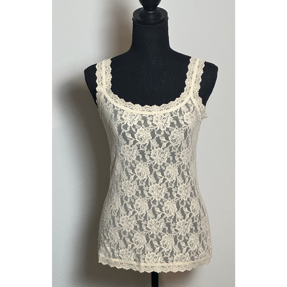 Hanky Panky Signature Lace Camisole Chai Beige Y2K Tank Cami Women's Size (M) - Picture 1 of 16